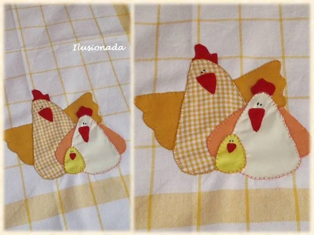 Paño de cocina con apliques |