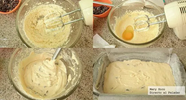 Panqué de maizena con pasas, nueces y chispas de chocolate. Receta Panqué de maizena con pasas, nueces y chispas de chocolate. Receta