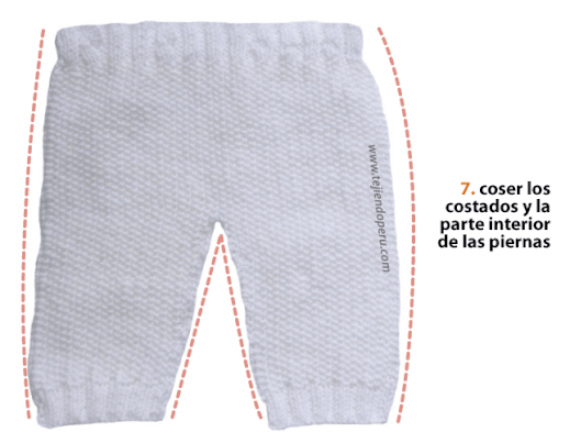 Pantalón para bebé en punto arroz - Tejiendo Perú Pantalón para bebé en punto arroz - Tejiendo Perú