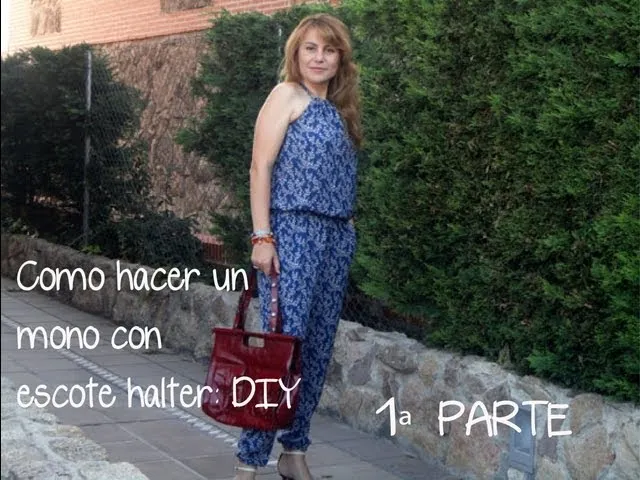 Como hacer un pantalón-mono con escote halter. (Patrón gratis ...