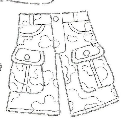Pantalon de niño para colorear - Imagui