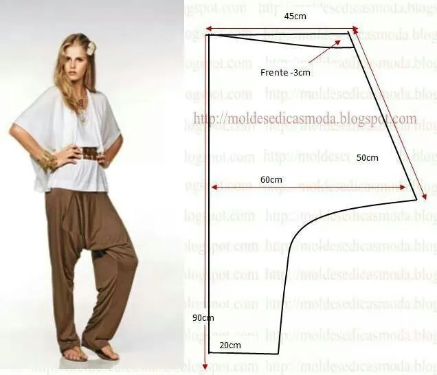 Pantalones ''cagados'' | Patrones | Pinterest Pantalones ''cagados'' | Patrones | Pinterest