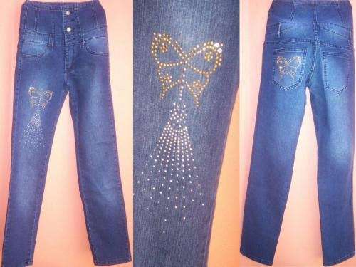 Pantalones de jeans +dlomismo personalizados tachas y stras ...