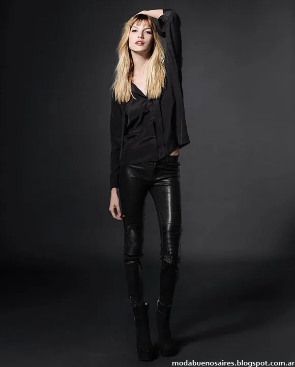 pantalones+de+cuero+de+moda+ ...