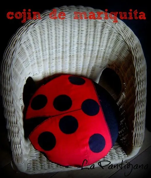 La Pantigana: COJÍN DE MARIQUITA PARA EL COLE La Pantigana: COJÍN DE MARIQUITA PARA EL COLE