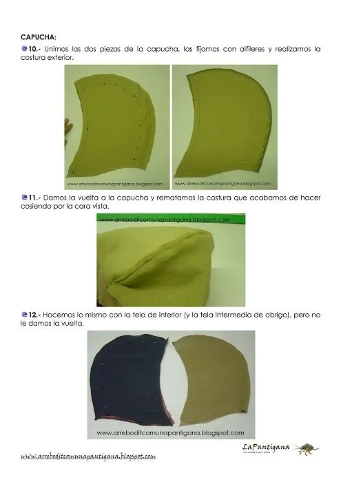 La Pantigana: TUTORIAL CHAQUETA CON CAPUCHA La Pantigana: TUTORIAL CHAQUETA CON CAPUCHA