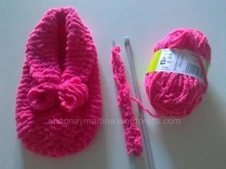Como tejer pantuflas a dos agujas - Imagui