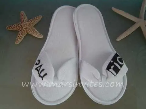 Pantuflas para Boda - Bordadas o en serigrafía - Sandalias para ... Pantuflas para Boda - Bordadas o en serigrafía - Sandalias para ...