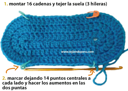 Pantuflas para damas - Tejiendo Perú