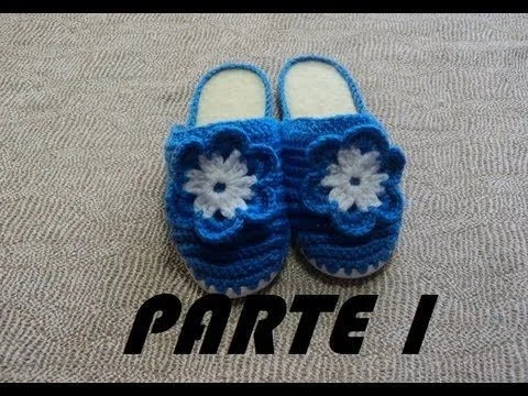 PANTUFLAS A GANCHILLO CON SUELA. TUTORIAL PARTE 1 - YouTube