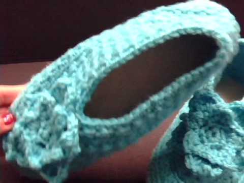 pantunflas de croche - YouTube