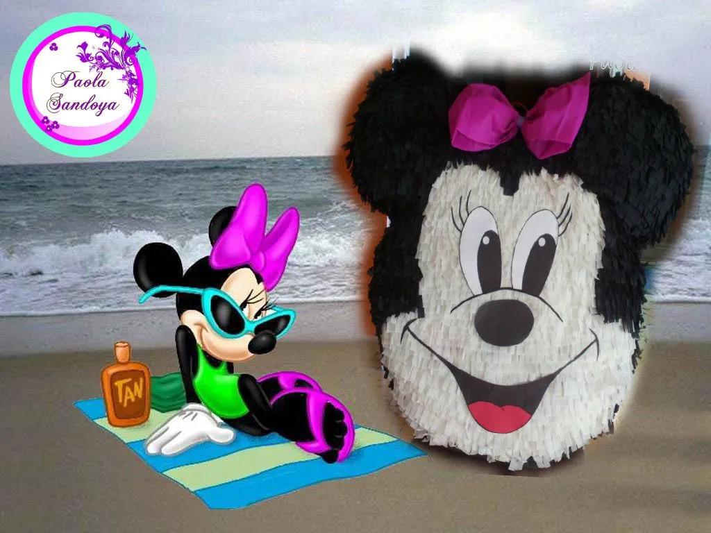 Paola sandoya: PIÑATA CON LA CARA DE MINNIE MOUSE