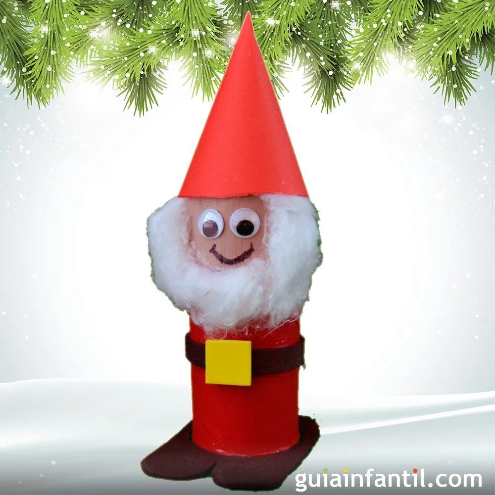 Papá Noel de cartón. Manualidades de Navidad para niños