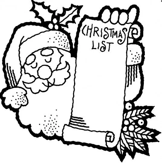Papa noel para colorear