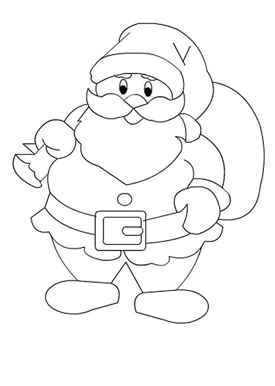 Papa Noel para colorear