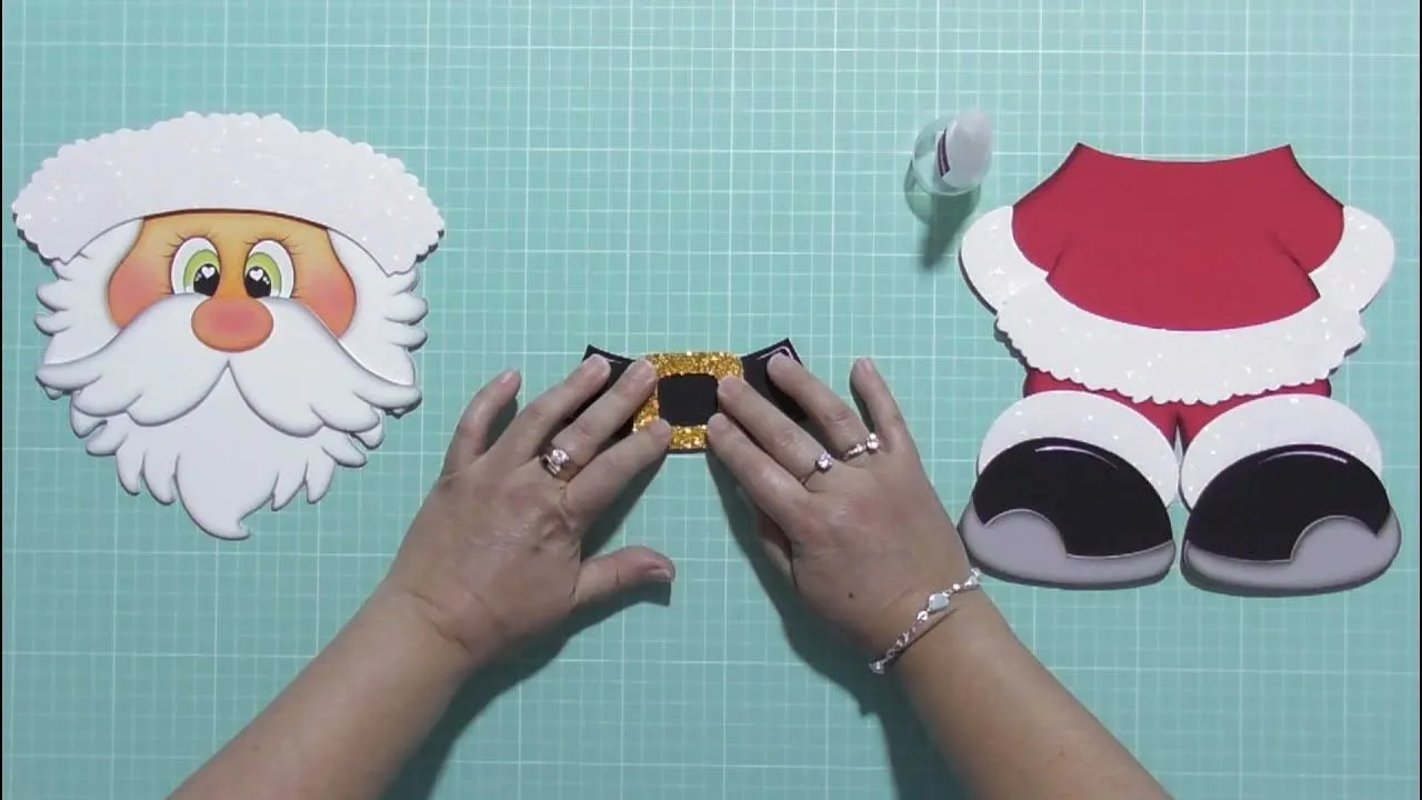 Papá Noel Portero Navideño en Foami Moldes Gratis ❤️ - YouTube Papá Noel Portero Navideño en Foami Moldes Gratis ❤️ - YouTube