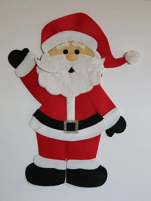 Papa Noel, Santa Claus, fieltro | Santa claus de fieltro, Figuras de fieltro  navidad, Moldes de santa claus