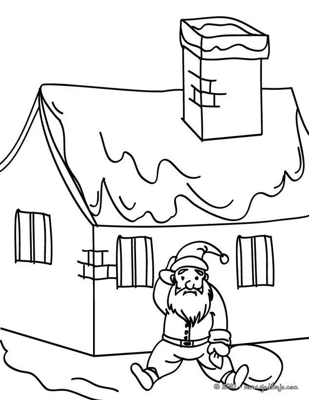 Dibujo de Papa Noel sentado para colorear - Dibujos para colorear PAPA ...
