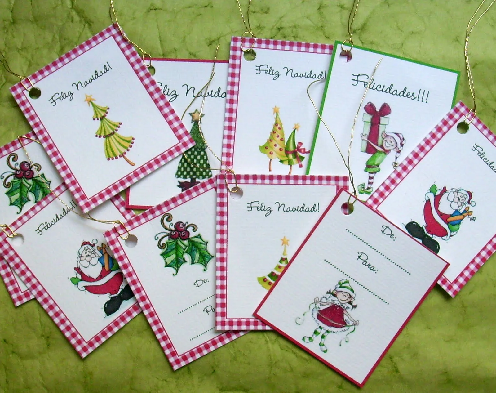 Papel con alas: Tarjetas de regalo navideñas Papel con alas: Tarjetas de regalo navideñas