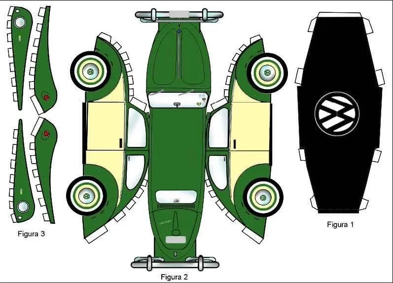 Papel para armar | Modelos de papel, Papercraft, Carro de papelão