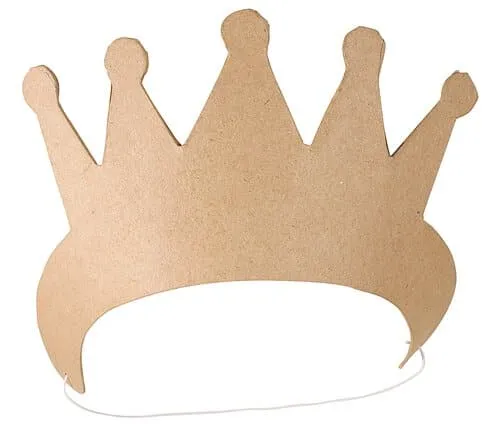 Papel Art - Corona, con goma elástica - Opitec