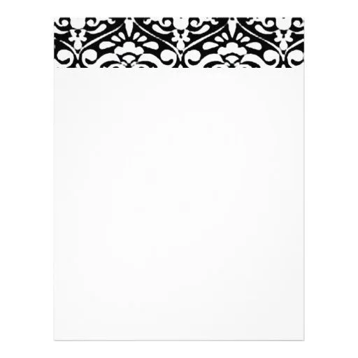Papel de carta preto e branco tradicional da cabeç | Zazzle