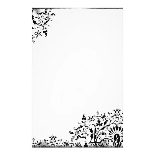 Papel de carta romântico laçado papelaria | Zazzle