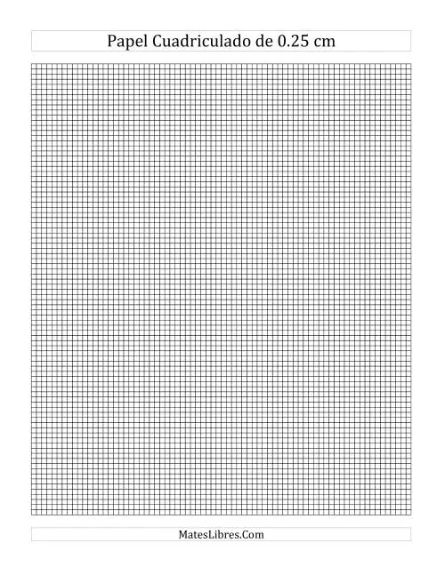Papel Cuadriculado de 0.25 cm (A)