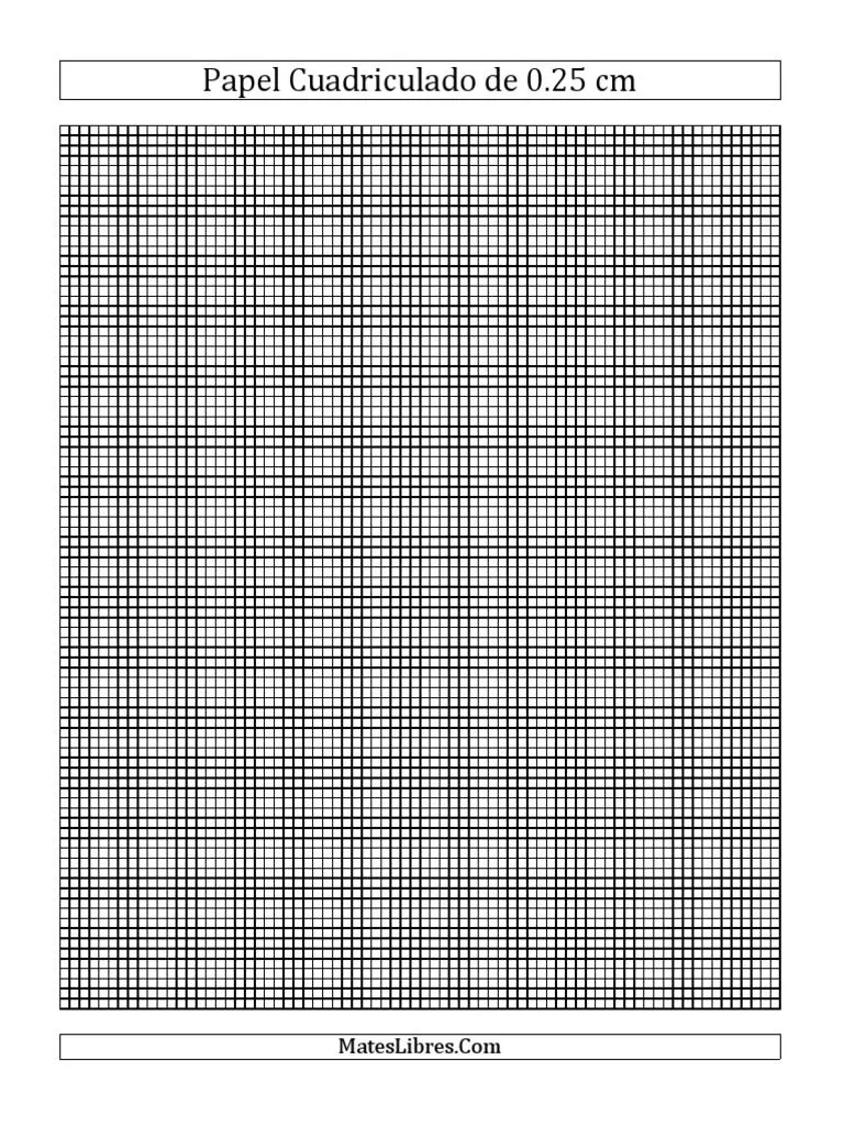 Papel Cuadriculado 0.25 CM 001 | PDF
