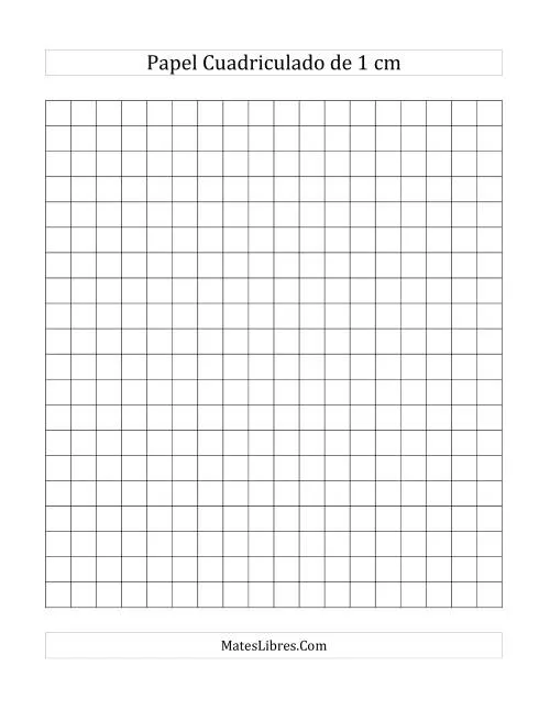 Papel Cuadriculado de 1 cm (A)