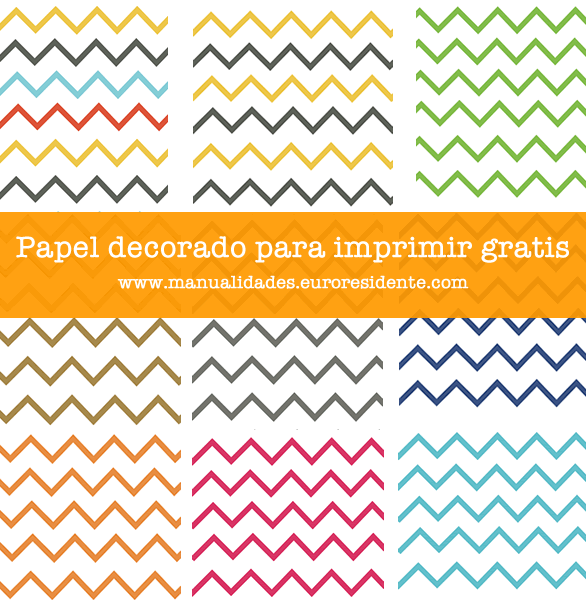 papel decorado para imprimir gratis (estampado chevron) | hojas ...