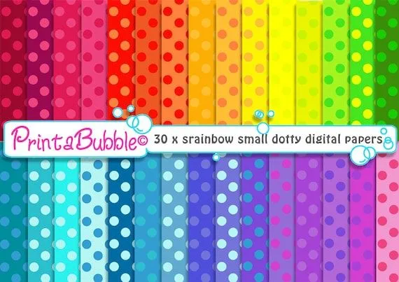 Papel digital para imprimir. Arco iris lunares por PrintaBubble Papel digital para imprimir. Arco iris lunares por PrintaBubble