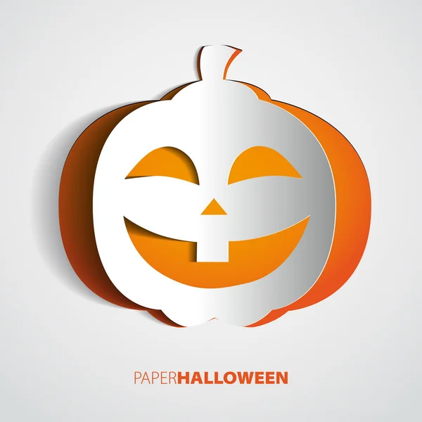 Papel de Halloween calabaza - gato asustadizo — Vector stock ...