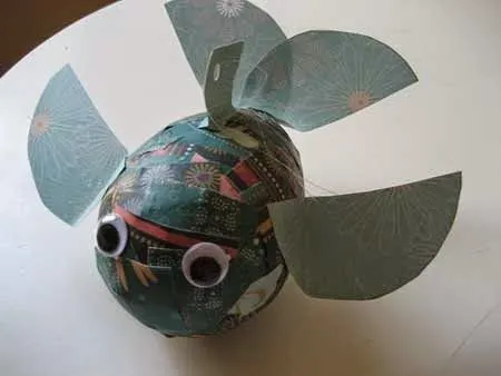El papel maché: Confeccionamos un pez-globo, con papel reciclado ...