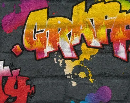 Papel Pintado Graffiti « Vinilos decorativos