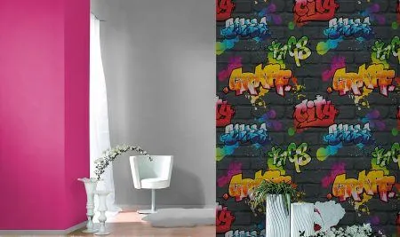 Papel Pintado Graffiti « Vinilos decorativos