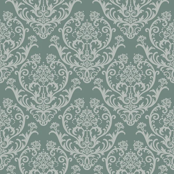 Papel tapiz Damasco floral verde transparente — Vector stock ...