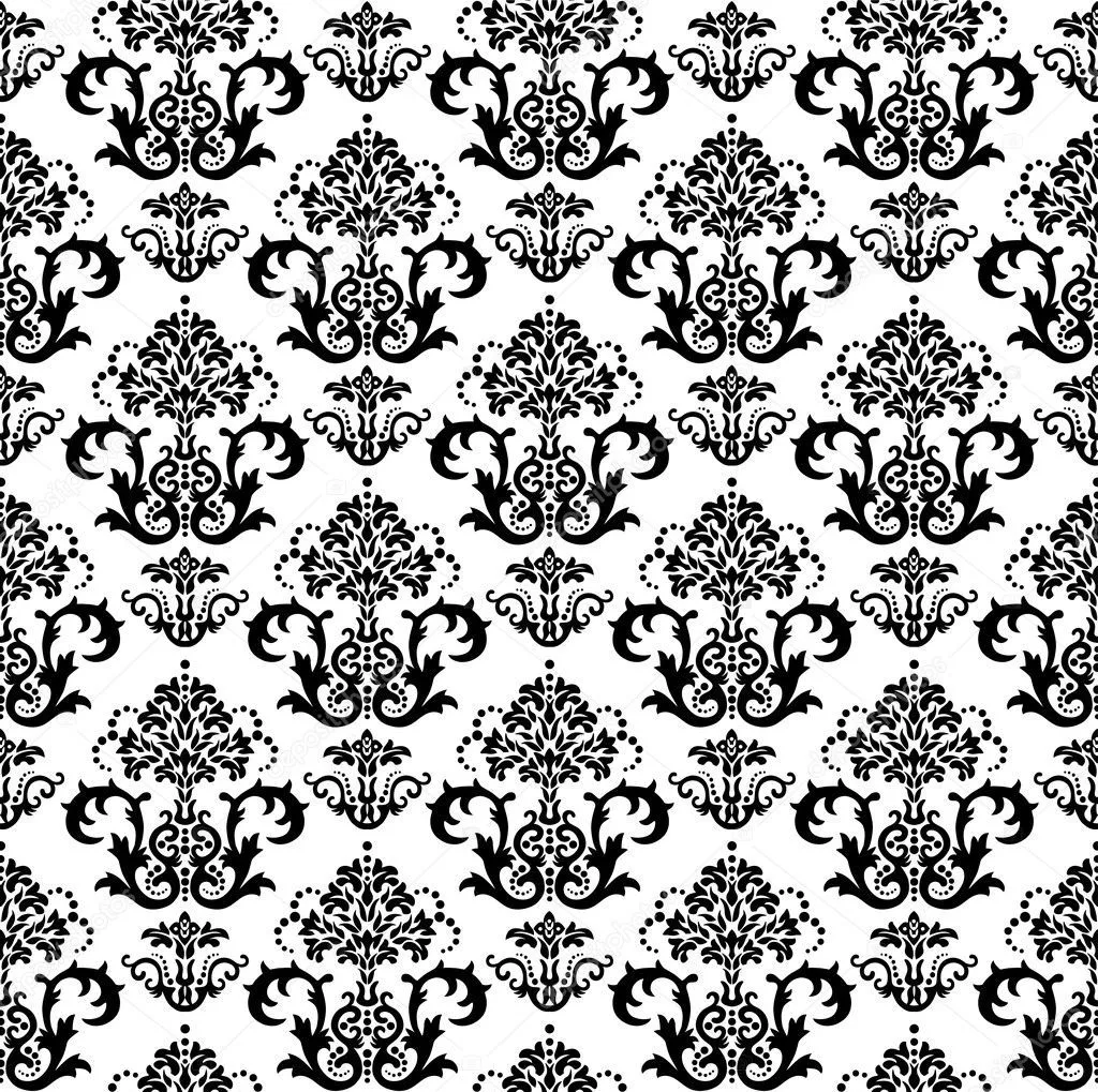 papel tapiz floral blanco y negro sin costura — Vector stock ... papel tapiz floral blanco y negro sin costura — Vector stock ...