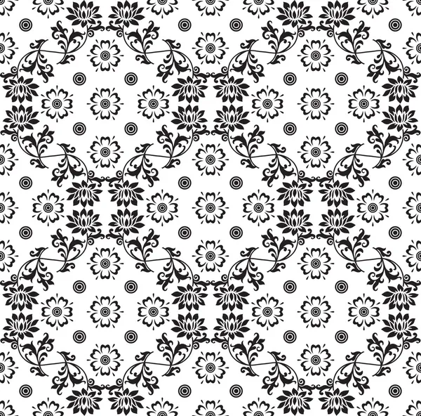 Papel tapiz floral de Damasco — Vector stock © malkani #40743019