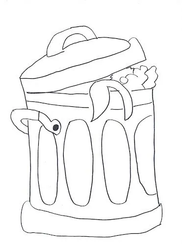 PAPELERAS RECICLAJE PARA COLOREAR