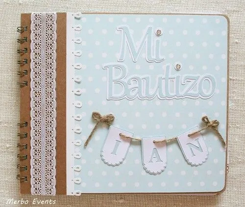 papeleria bautizo libro de firmas scrapbooking