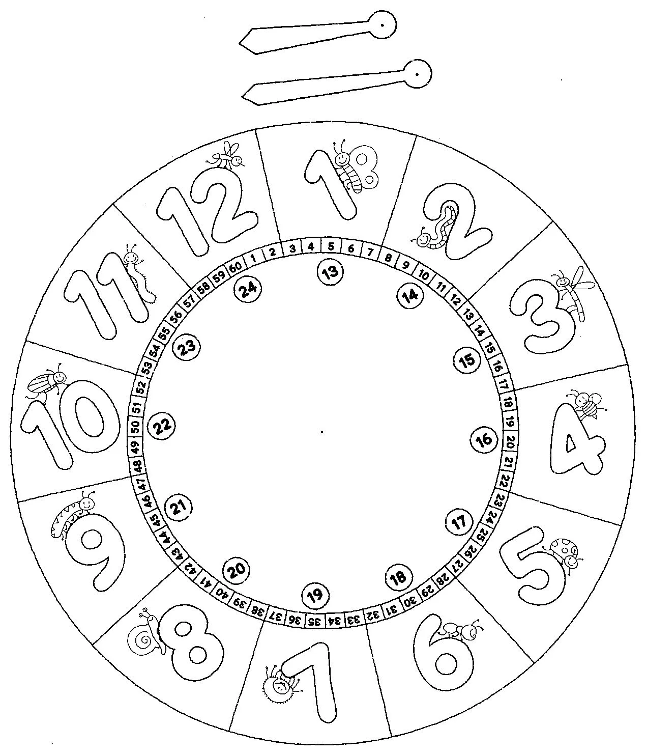 Papelería en casa: Reloj para aprender a leer la hora Papelería en casa: Reloj para aprender a leer la hora