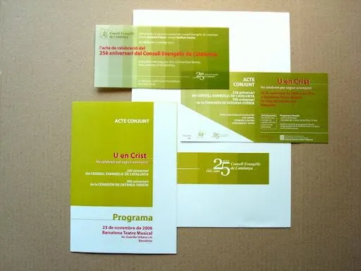 Papelería global evento "25 aniversari CEC" - RECURSOS estudio
