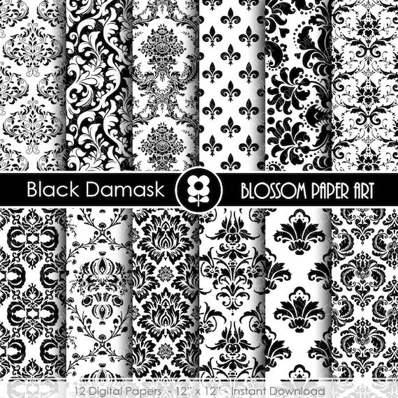 Papeles Decorativos Negro Papel Decorado para por blossompaperart Papeles Decorativos Negro Papel Decorado para por blossompaperart