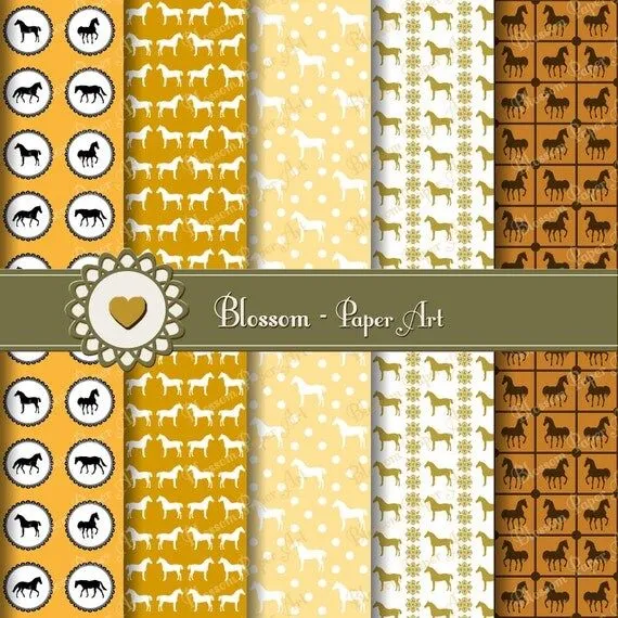 Papeles Digitales con Caballos Papeles para por blossompaperart Papeles Digitales con Caballos Papeles para por blossompaperart