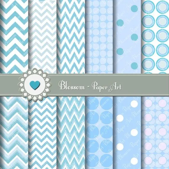 Papeles Digitales en Celeste Papeles por blossompaperart en Etsy Papeles Digitales en Celeste Papeles por blossompaperart en Etsy