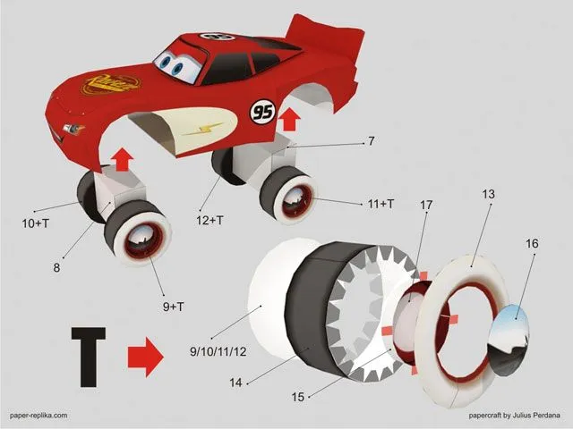 Paper Craft Rayo McQueen Cars :: Cortos Disney Pixar Cars Paper Craft Rayo McQueen Cars :: Cortos Disney Pixar Cars