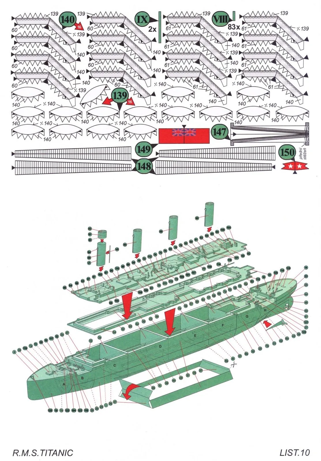 Papercraft del barco Titanic. - Manualidades a Raudales Papercraft del barco Titanic. - Manualidades a Raudales
