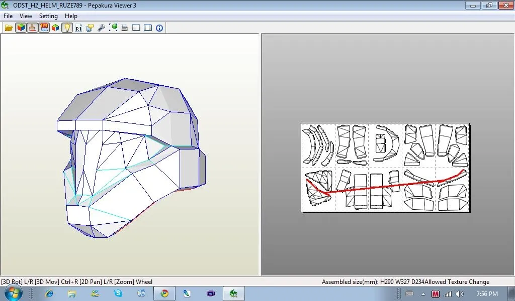 Papercraft Halo Helmet Part 1 | KyleForbes