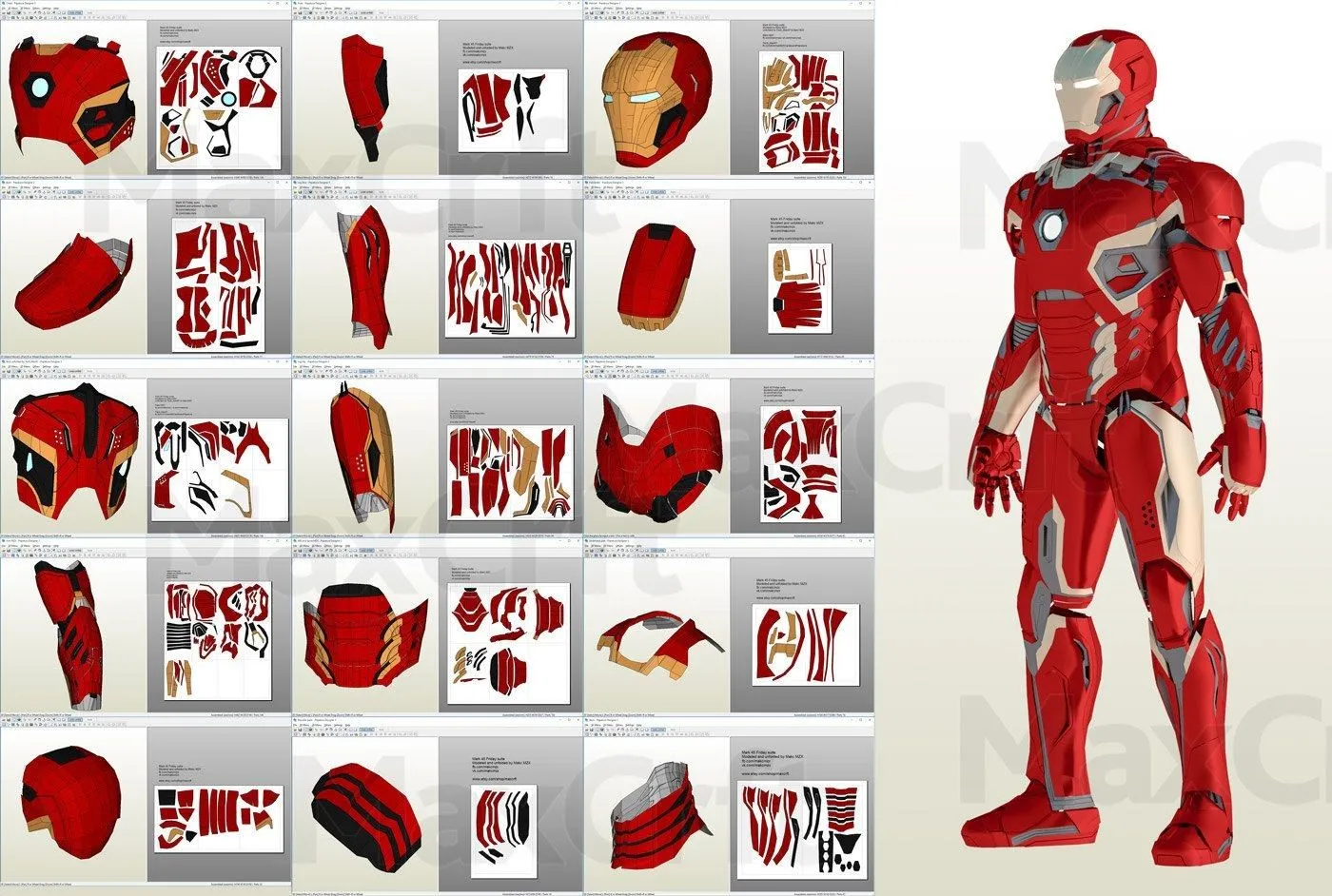 Papercraft Halo Mark 48 Wearable Suit Upd 9 Pepakura Pattern Diy May 17  2018 - Printable Papercrafts - Printable Papercrafts
